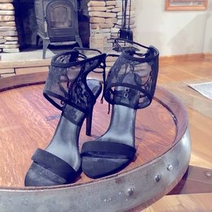 Aldo Black Lace Heels - Size 8